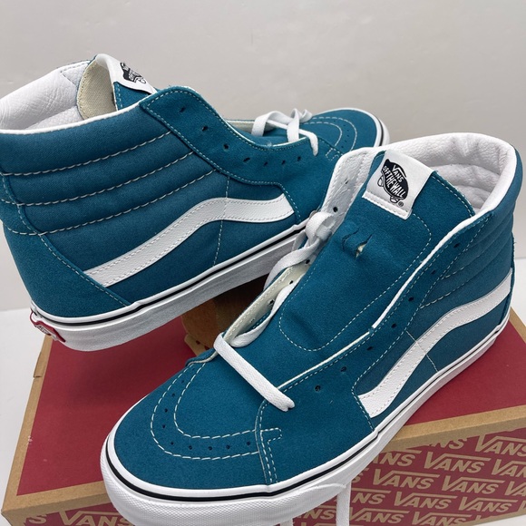 Vans Men’s Sk8-Hi
Blue Coral/True White Sneakers
VN0A32QG9EM High-Top - Picture 14 of 16
